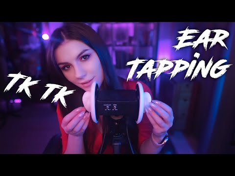 ASMR Sensitive Tk Sounds and Ear Tapping 💎 No Talking, 3Dio
