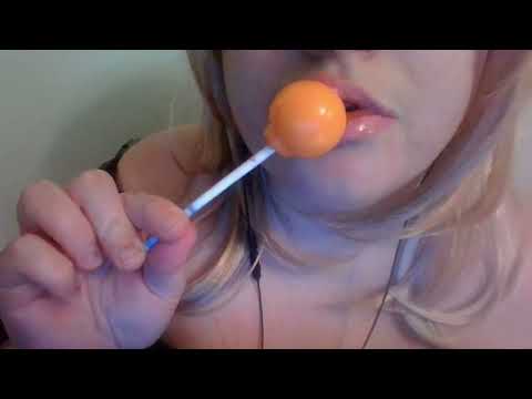 ASMR Sucking Lollipop Orange Crush