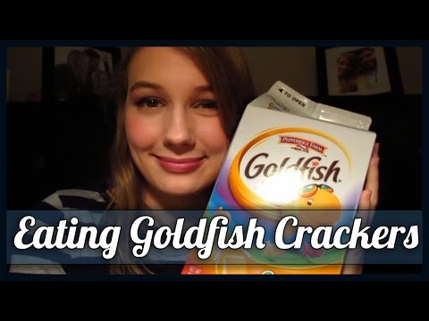 [BINAURAL ASMR] Eating Goldfish Crackers (mouth sounds w/ some whispering)