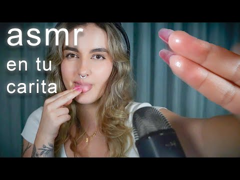 asmr en español - Spit Painting TOCANDO tu CARITA para DORMIR profundo! Ale ASMR :) (mouth sounds)