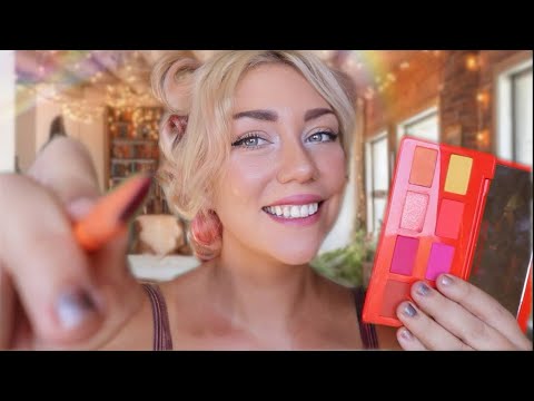 ASMR Friend Does Your Makeup And Hair Realistic Roleplay, up close, personal, tingles!