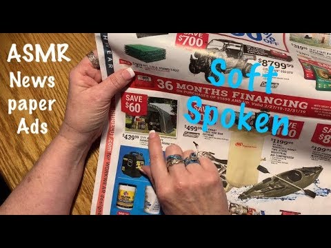 ASMR Labor day weekend ads/Newspaper ads/Page turning (Soft Spoken)