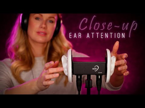 ASMR | CLOSE-UP EAR ATTENTION | 3Dio Tapping, Cupping, Touching, Whispers | Isabel imagination