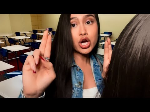 ASMR: Toxic Popular Girl In Class Plays in Your Hair (She’s MAD + confronts u) Hair Roleplay