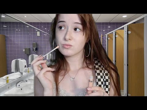 ASMR Mean Girl Does Your makeup In The School Bathroom Roleplay💄
