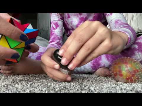 ASMR Tapping/Scratching on Toys with Little Sister