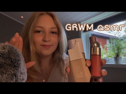 GRWM asmr, little cozy hangout (with rain and thunder 🌧)