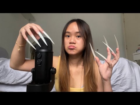 TRYING ASMR WITH EXTRA LONG NAILS AGAIN