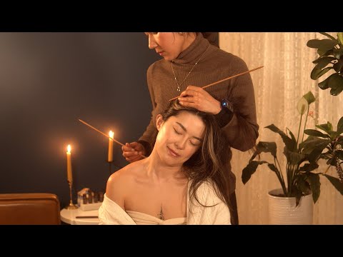 ASMR Scalp Check + Chinese Acupoint Massage with @ediyasmr | Real Person, Acupressure, Point Therapy