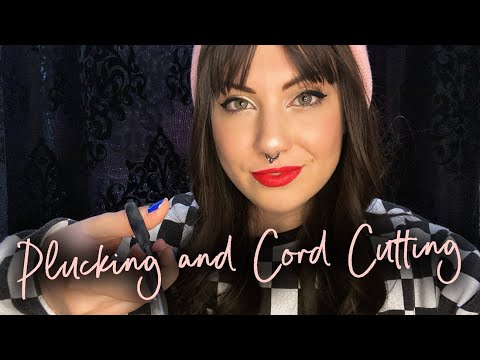 ASMR Reiki Plucking and Cord Cutting with Whispering | Blue Yeti Microphone