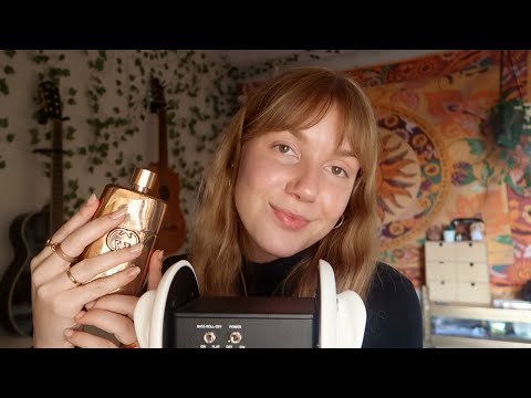 ASMR Show & Tell (Close-up Whispering & Tapping on Perfume Bottles)