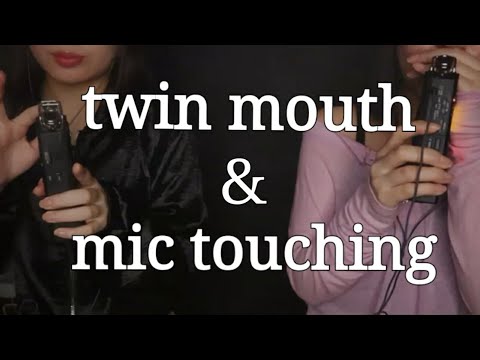 asmr twin mouth sounds & mic touching 양쪽 입소리&마이크 터칭 両側 口ソリ