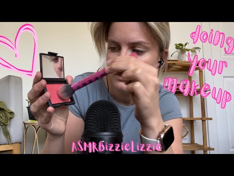 doing your makeup! ASMR (hand sounds, mouth sounds, whispering)