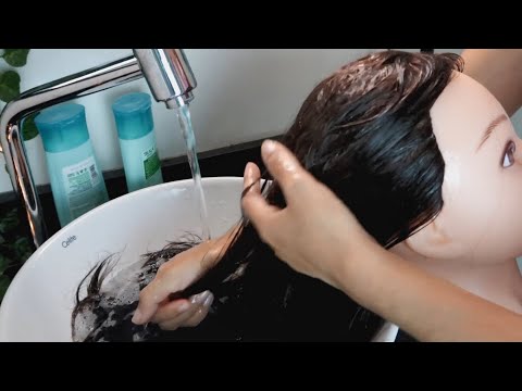[ASMR] - Relaxing Hair Wash and Hair Brush | Lavagem de cabelo relaxante