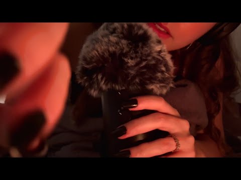 ASMR relaxing mouth sounds + face touching 🌙