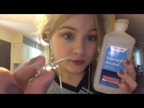 ASMR edgy friend pierces your nose | role play | tapping | water sounds | whispering
