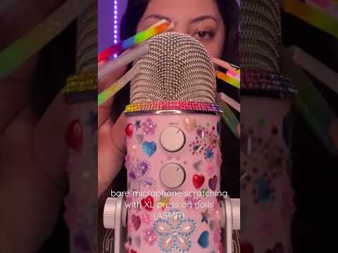 ASMR bare mic scratching with my press on nails from wthallie 💞💞