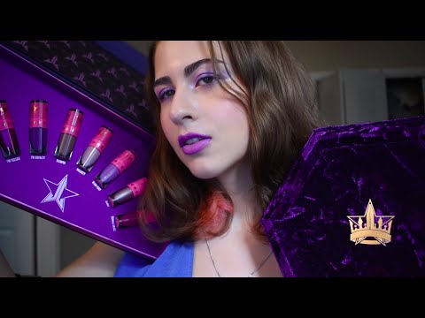 ASMR | Doing My Makeup with Jeffree Star's Blood Lust Palette and Lip Bundle 💜 | GRWM | Whispering