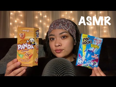 ASMR Trying Snacks (mouth sounds, hand movements)