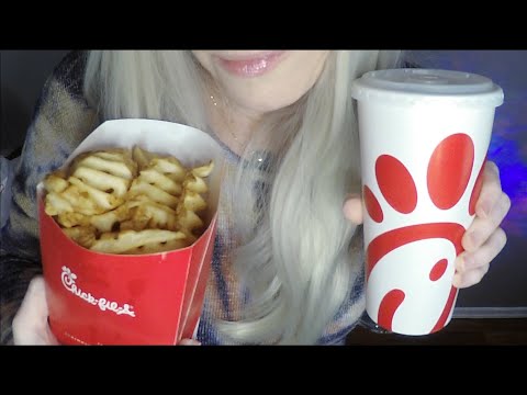 ASMR Chick Fil A Eat With Me- Whispered Ramble Chit Chat