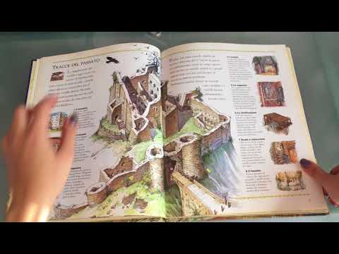 ASMR Flipping Paper, Tracing Sounds - Medieval Castle Book🏰🏯🎠
