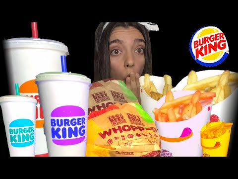 ASMR | MOST POPULAR FOOD AT BURGER KING BIG WHOPPER 먹방 (burping, chewing) WATCH THIS IF UR HUNGRY