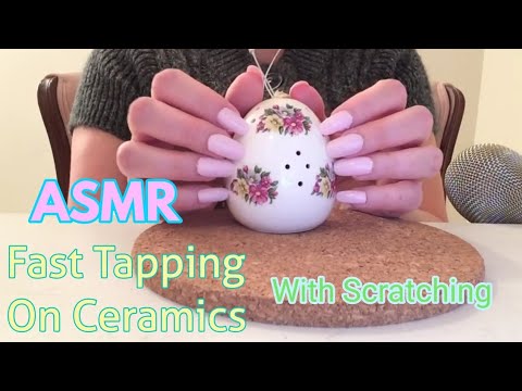 ASMR Fast Tapping And Scratching On Ceramics