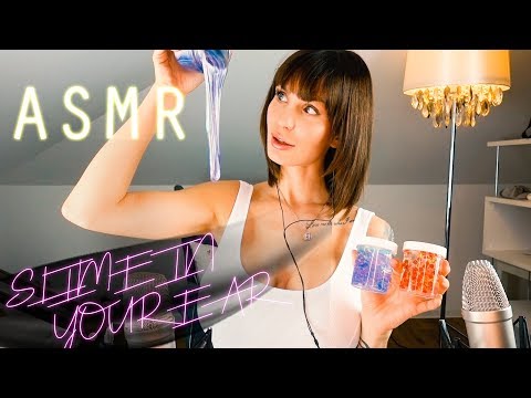 ASMR Slime Trigger Sounds in your Ears  with soft Whisper perfect time for a Nap - german/deutsch