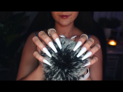 [ASMR] SCRATCHING YOUR HEAD WITH LONG NAILS (fluffy mic) for sleep