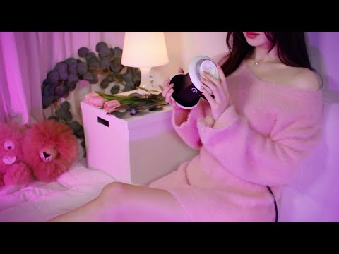 ASMR(Korean) Shall We Sleep Together? Talkative Soft Spoken and Ear Cleaning w/ fingers