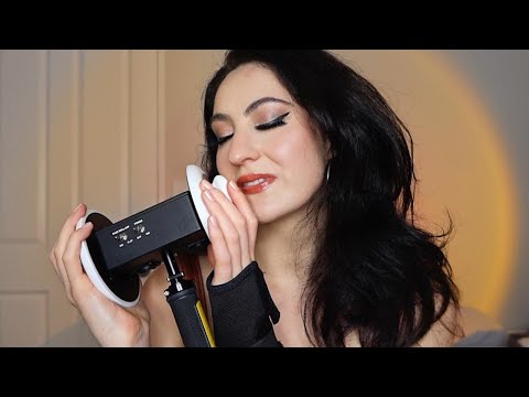 ASMR Ear Cupping , Ear Brushing and Soothing, Relaxing Whispers