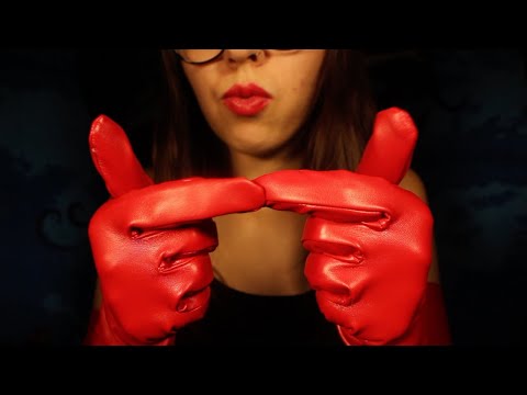 Extra Long Red Leather Gloves ~ Hand Movements & Sounds: Glove Love Part 5 🌶