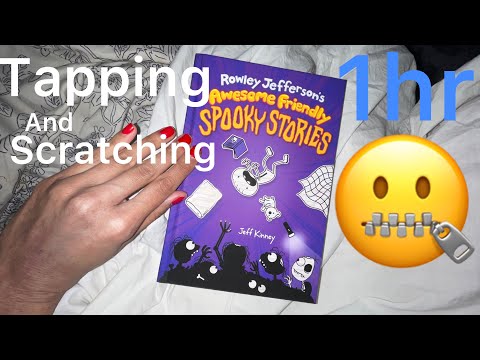 ASMR Book 📖 Tapping And Scratching No Talking 💜[asmr 1 hour tapping]
