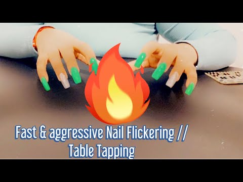 ASMR * Fast Tapping And Scratching Table👌Aggressive No Talking