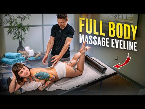 UNIQUE ASMR RELAXING FULL BODY MASSAGE FOR BEAUTIFUL GIRL EVELINE