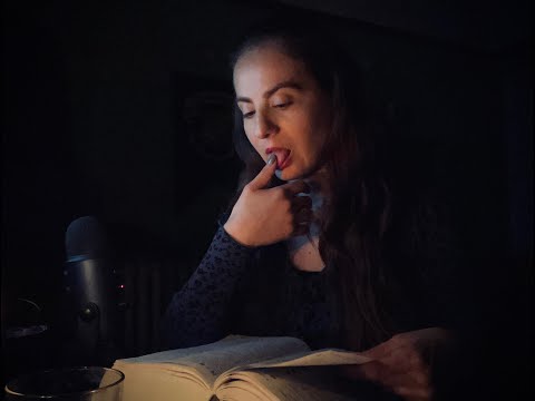 ASMR || Finger Licking & Page Flipping 🕯 Candlelight Ambience (silent/no talking)