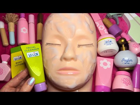 ASMR Wooden Skincare on Mannequin ☁️ It Really Applies!