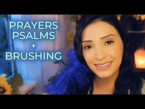 CHRISTIAN ASMR | Prayers, Soft Brushing | Soft Spoken Bible Reading  | Praying Over You