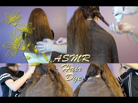 ASMR hair brushing, coloring