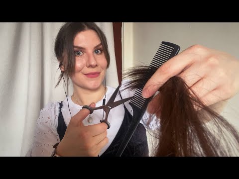 ASMR Haircut Roleplay ✂️🫧 Wash, Cut and Colour (Real hair sounds) 💇‍♀️