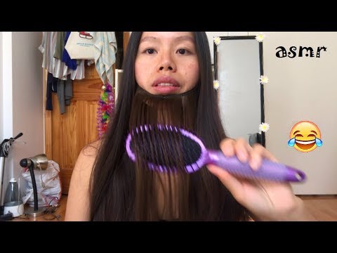 ASMR Installing My Weave All Wrong But THANK GOODNESS FOR HAIR BRUSHING SOUNDS!! 😂 (Still Relaxing)
