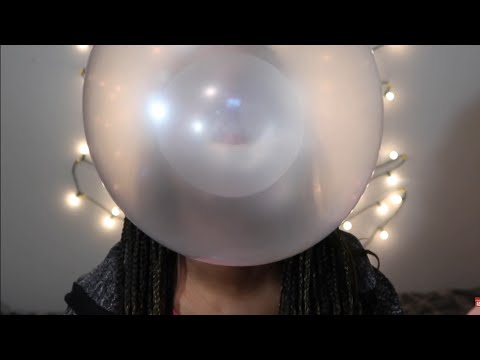 ASMR- Chewing and Blowing Bubbles with Super Bubble Bubble Gum