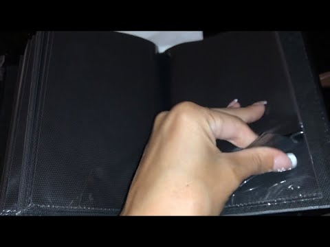ASMR book page turning paper filing shuffling through papers plastic cover pages delicate fingers