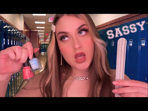 ASMR deutsch Toxic friend does your Nails 💅 Toxic Girl Roleplay Lidi ASMR popular mean Girl 💋 Spa