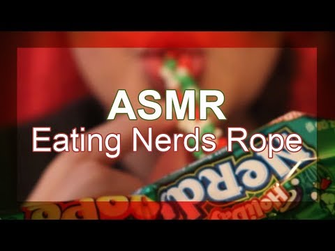 ASMR - Eating Christmas Nerds Rope (Eating Sounds, Mouth Sounds, No Talking)