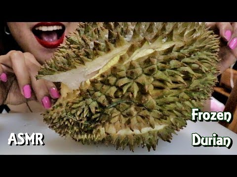 ASMR Frozen Durian Eating SOunds No Talking