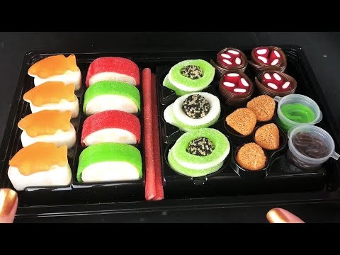 ASMR Eating Candy Sushi (Eating, whispering)