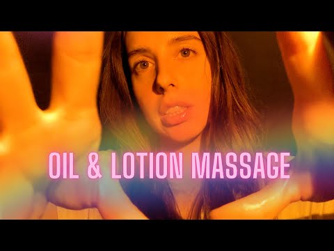 ASMR | Roleplay Massage Neck, Shoulders and Back | Personal attention | Oil and lotion sounds |