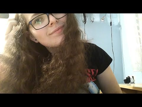 ASMR - brushing out my long curly hair (+ scalp scratch, fast tapping on a hairbrush)