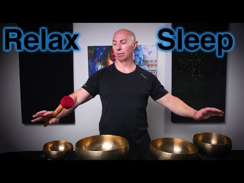 Qi Gong Relaxation Meditation for Balance - Healing Sleep ASMR - Tibetan Singing Bowls